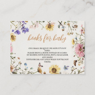 Baby in Bloom Books for Baby Place Card
