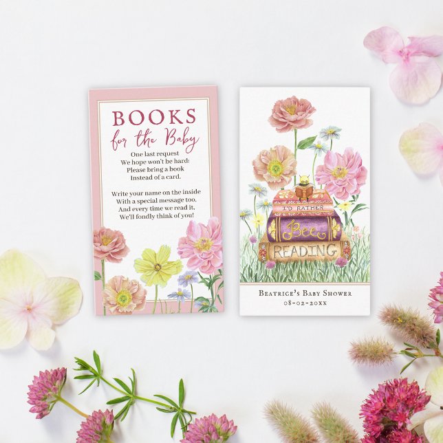 Baby in Bloom Books for Baby Shower Bookmark  Enclosure Card (Creator Uploaded)