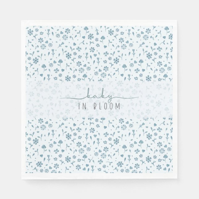 Baby in Bloom boy baby shower  Napkin (Front)