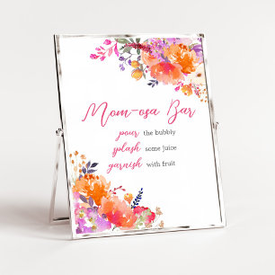 Baby in Bloom Bright Floral Mum Osa Bar Poster