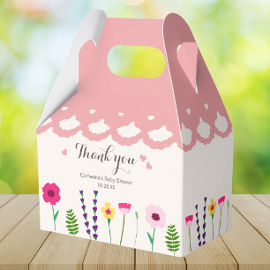 Baby In Bloom Colourful Floral Baby Shower Favour Box