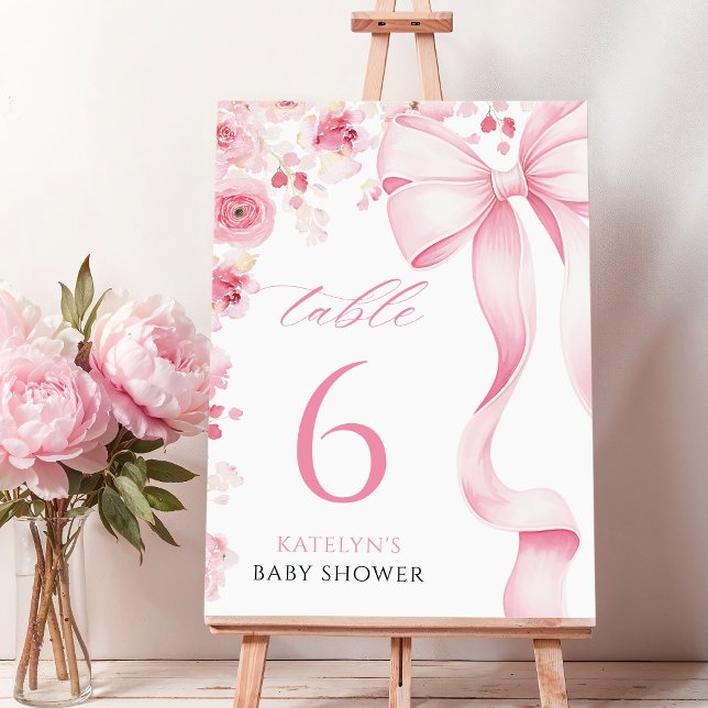 Baby in Bloom Coquette Table Numbers (Creator Uploaded)