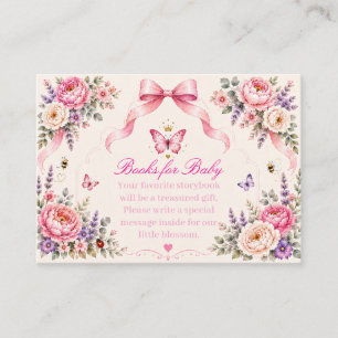 Baby in Bloom Crowned Butterfly Books for Baby Enclosure Card