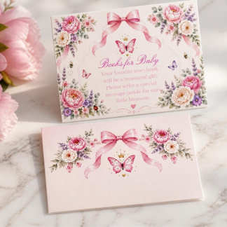 Baby in Bloom Crowned Butterfly Books for Baby Enclosure Card