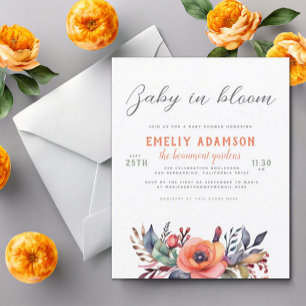 Baby in Bloom Cute Peach Garden Rustic