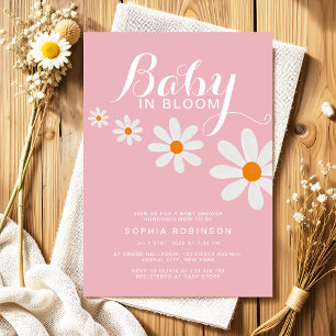 Baby in Bloom Daisy Flowers Baby Shower Invitation