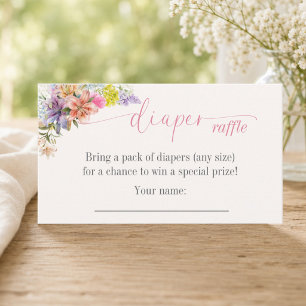 Baby in Bloom Diaper Raffle Enclosure Card