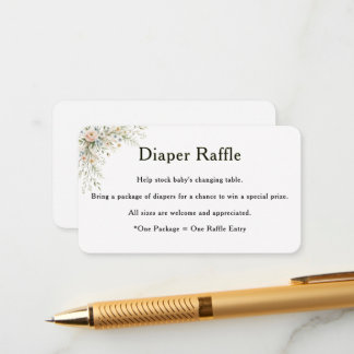 Baby In Bloom Diaper Raffle Insert Card