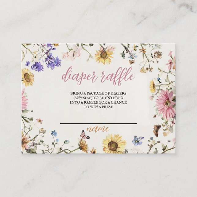Baby in Bloom Diaper Raffle Ticket (Front)