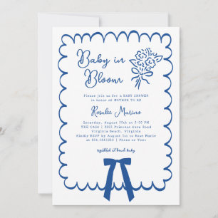 Baby in Bloom Doodle Baby Shower Invitation 