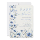 Baby In Bloom dusty blue wildflowers Baby shower