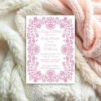 Baby in bloom dusty pink Mexican baby shower