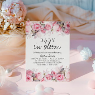 Baby in Bloom - Elegant Floral Baby shower Invitation