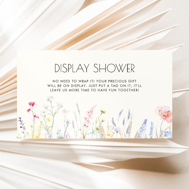 Baby in Bloom Elegant Wildflowers Display Shower Enclosure Card (Creator Uploaded)