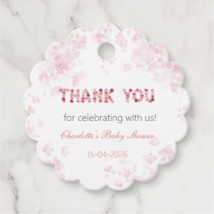 Baby in bloom favor tag Spring baby shower decor
