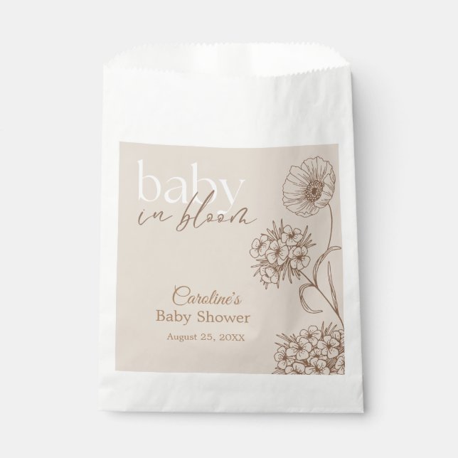 Baby in Bloom Favour Bags (Front)