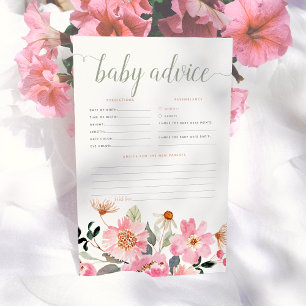 Baby in Bloom Floral Baby Prediction & Advice Game
