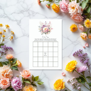 Baby in Bloom Floral Baby Shower Bingo Game