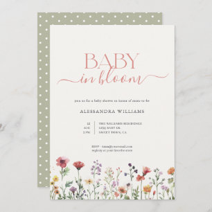 Baby in Bloom Floral Baby Shower Invitation