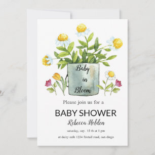 Baby In Bloom - Floral Baby Shower Invitation