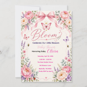 Baby in Bloom Floral Baby Shower Invitation