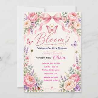 Baby in Bloom Floral Baby Shower Invitation