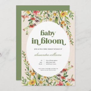 Baby in Bloom Floral Baby Shower Invitation