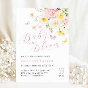 Baby in Bloom Floral Baby Shower Invitation