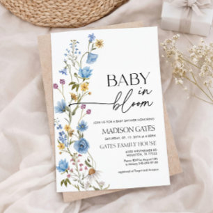 Baby in Bloom Floral Baby Shower Invitation
