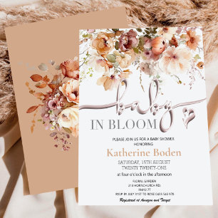 Baby in Bloom Floral Baby Shower Invitation