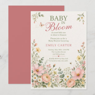 Baby in Bloom Floral Baby Shower Invitation