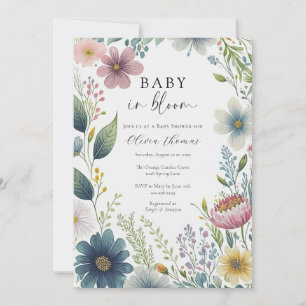 Baby in Bloom Floral Baby Shower Invitation