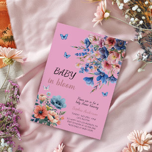 Baby in Bloom Floral Baby Shower - Pastel Flowers Invitation