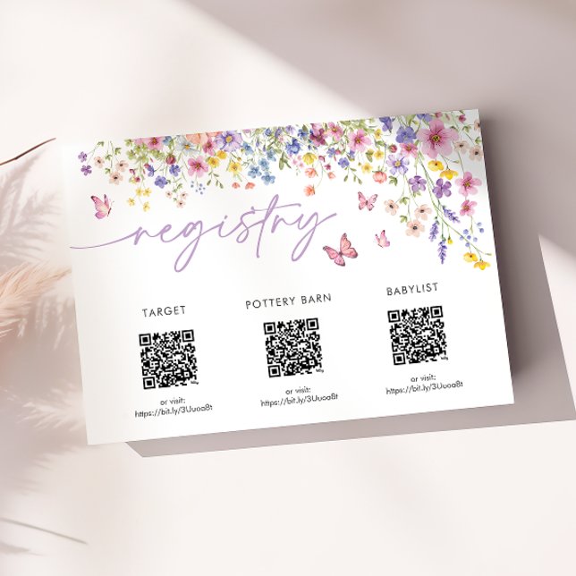 Baby in Bloom Floral Baby Shower Registry Card (Baby in Bloom Floral Baby Shower Registry Card)