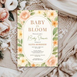 Baby in Bloom Floral Botanical Baby Shower Invitation