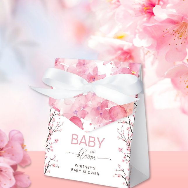 Baby In Bloom Floral Cherry Blossom Favour Box (Creator Uploaded)