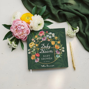 Baby in Bloom Floral Garden Greenhouse Baby Shower Guest Book