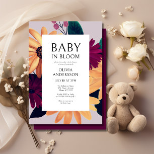 Baby In Bloom Floral Girl Baby Shower Invitation