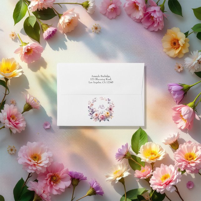 Baby in Bloom Floral Monogram Baby Shower Envelope (Baby in Bloom Floral Monogram Baby Shower Envelope)