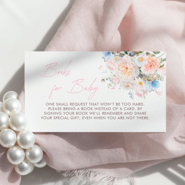 Baby In Bloom Floral Pink Books for Baby Enclosure Card (Creator Uploaded)