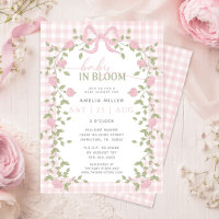 Baby in Bloom Floral Pink Gingham Baby Shower
