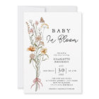 Baby In Bloom Floral Spring Baby Shower Invitation