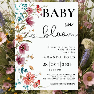 Baby in Bloom Floral Spring & Summer Baby Shower Invitation