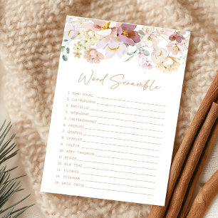 Baby in Bloom Florals Word Scramble Game