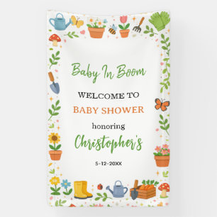 Baby in Bloom Garden Baby Shower   Cute Floral  Banner