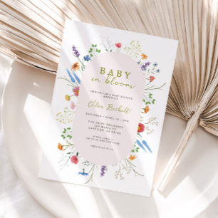 Baby In Bloom Garden Baby Shower Invitation