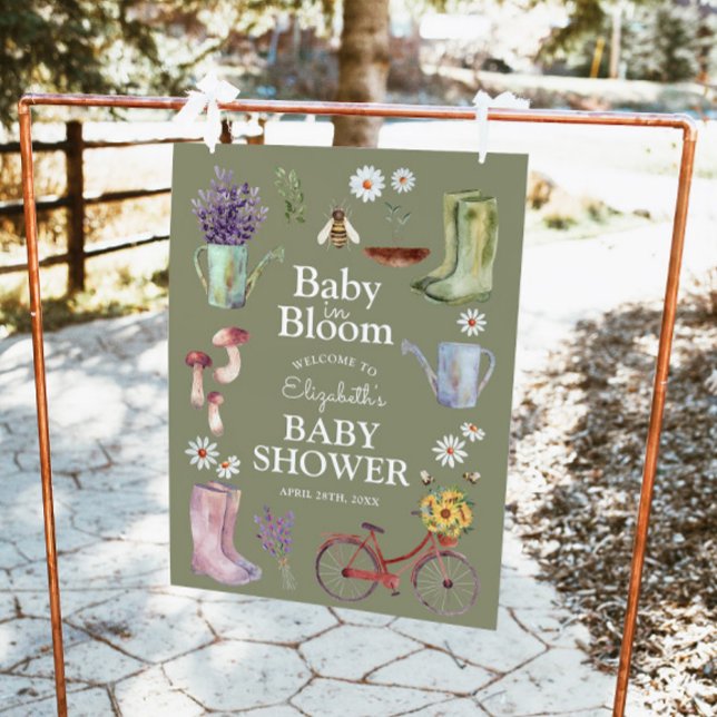 Baby in Bloom Garden Baby Shower Welcome Sign (Creator Uploaded)
