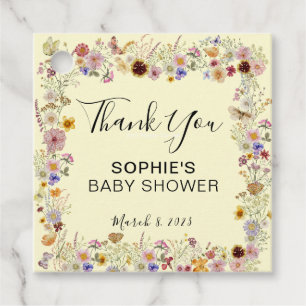 Baby In Bloom Garden Butterflies Baby Shower Favour Tags