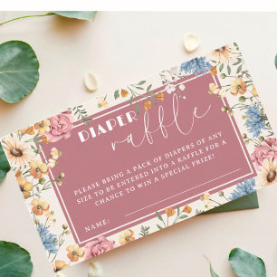 Baby in Bloom Gir Baby Shower Book for Baby Enclos Enclosure Card