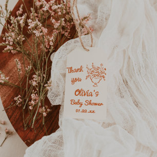 Baby In Bloom Hand Drawn Floral Baby Shower Gift Tags